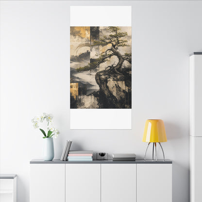 Golden Hour Pine Tree Canvas Art - Japandi Datsuzoku