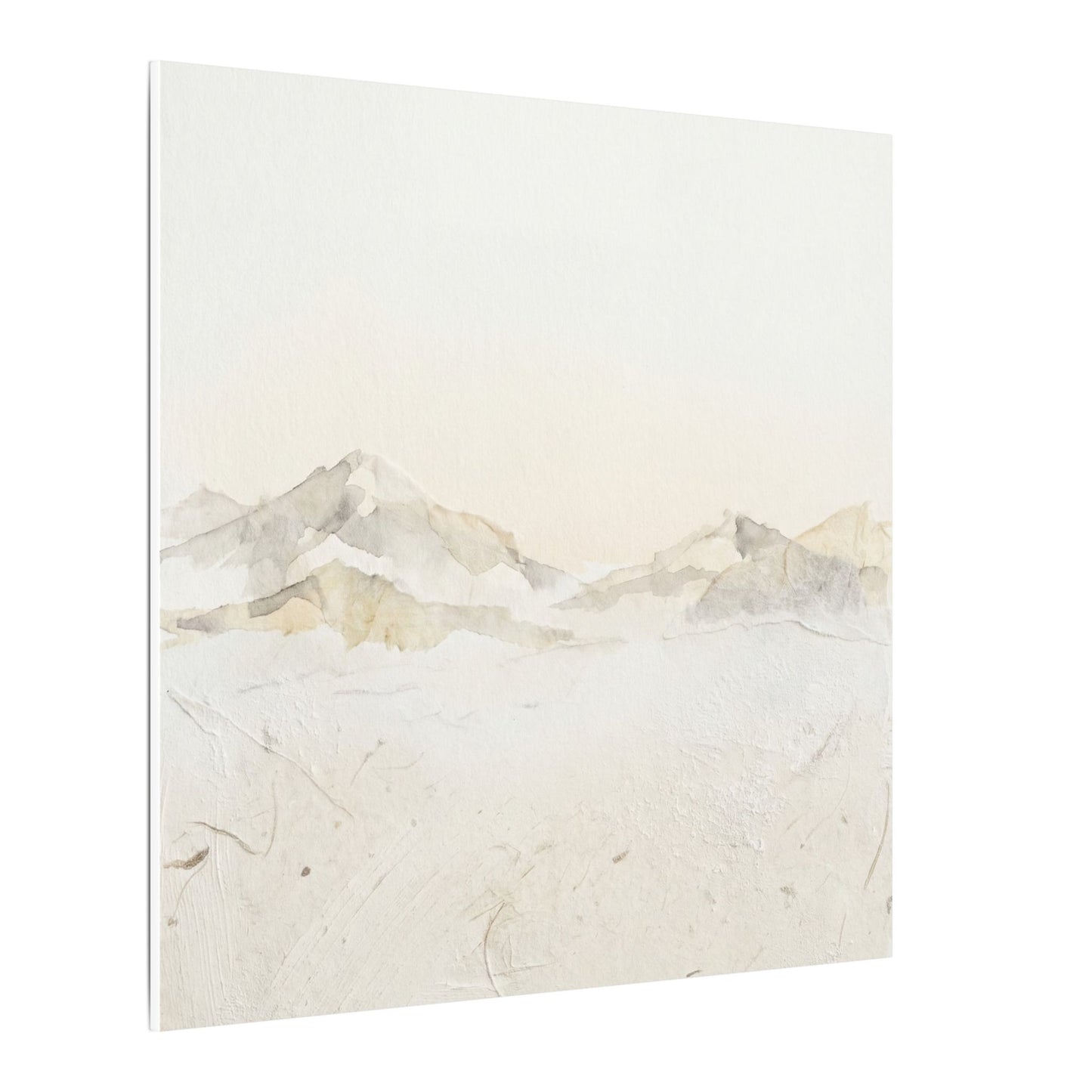 Mountain Mist Winter Canvas Art | Japandi Warm Design