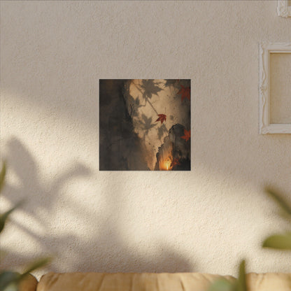 Shadow Play Texture Canvas Art | Neutral Japandi Art