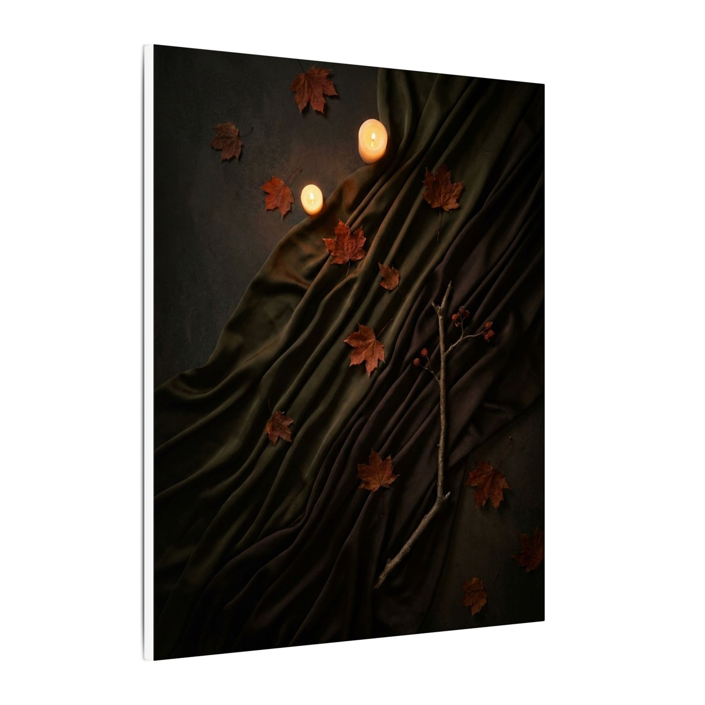 Autumn Silk Drape Moody Minimal Canvas Art | Moody Decor
