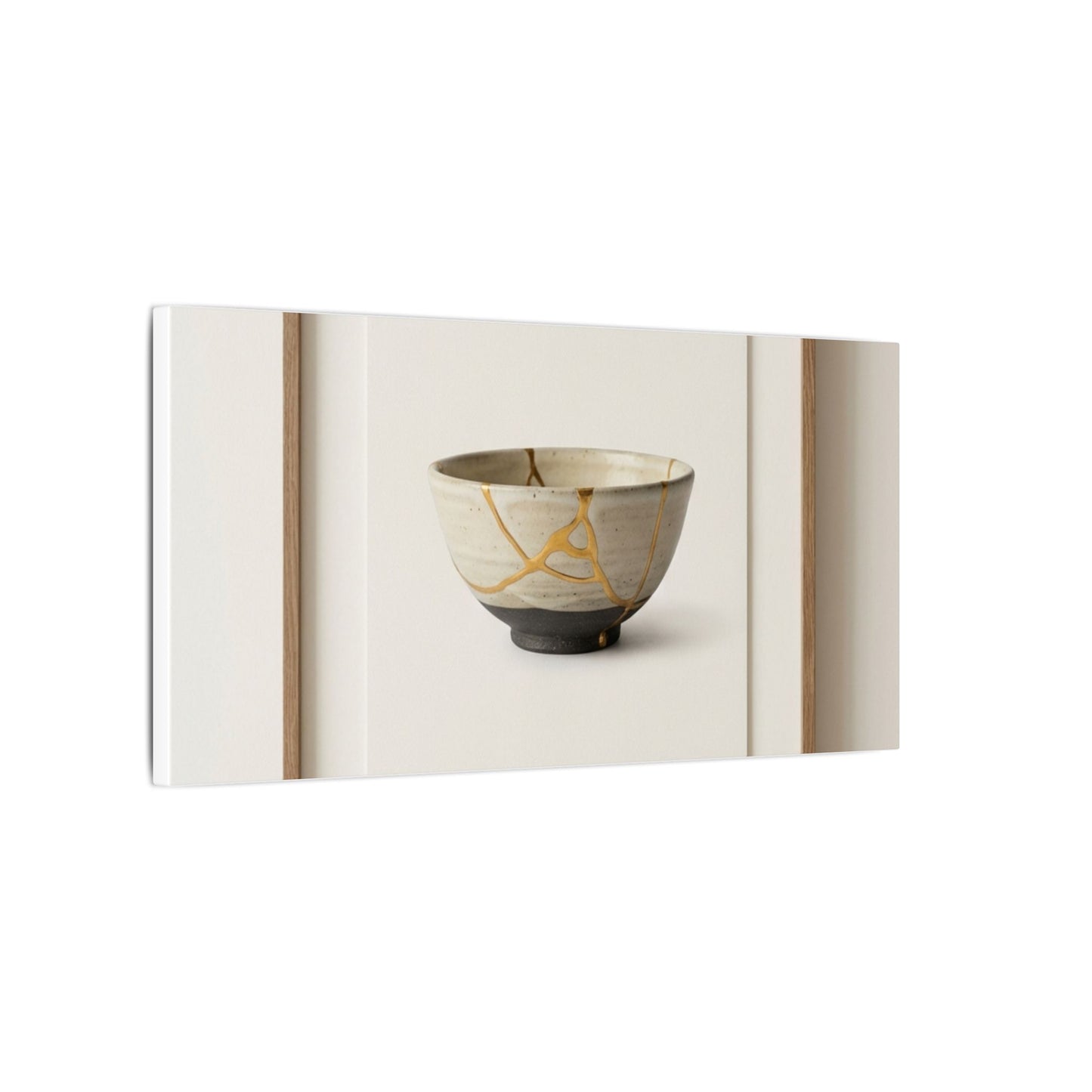 Kintsugi Charcoal Canvas Art
