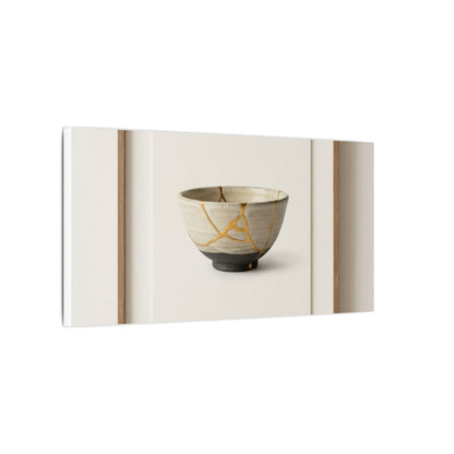 Kintsugi Charcoal Canvas Art