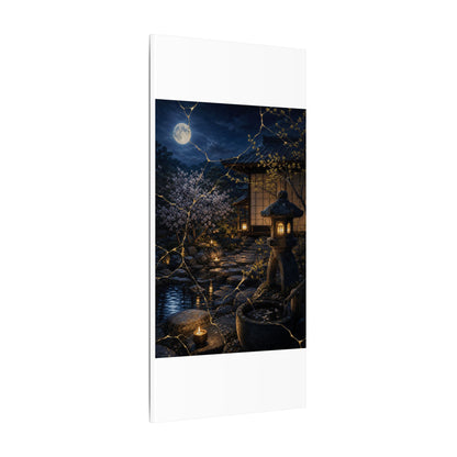 Seijaku Moonlit Garden Canvas Art - Kintsugi Gold Vein