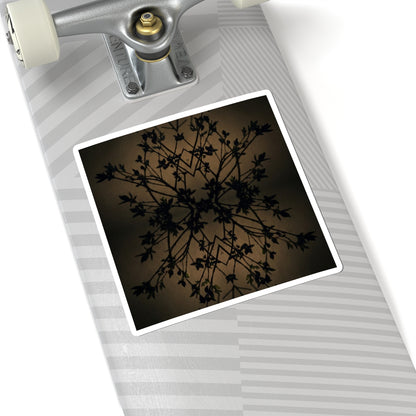 Dark Japandi Shadow Play in Golden Hour | Shadow Zen Sticker