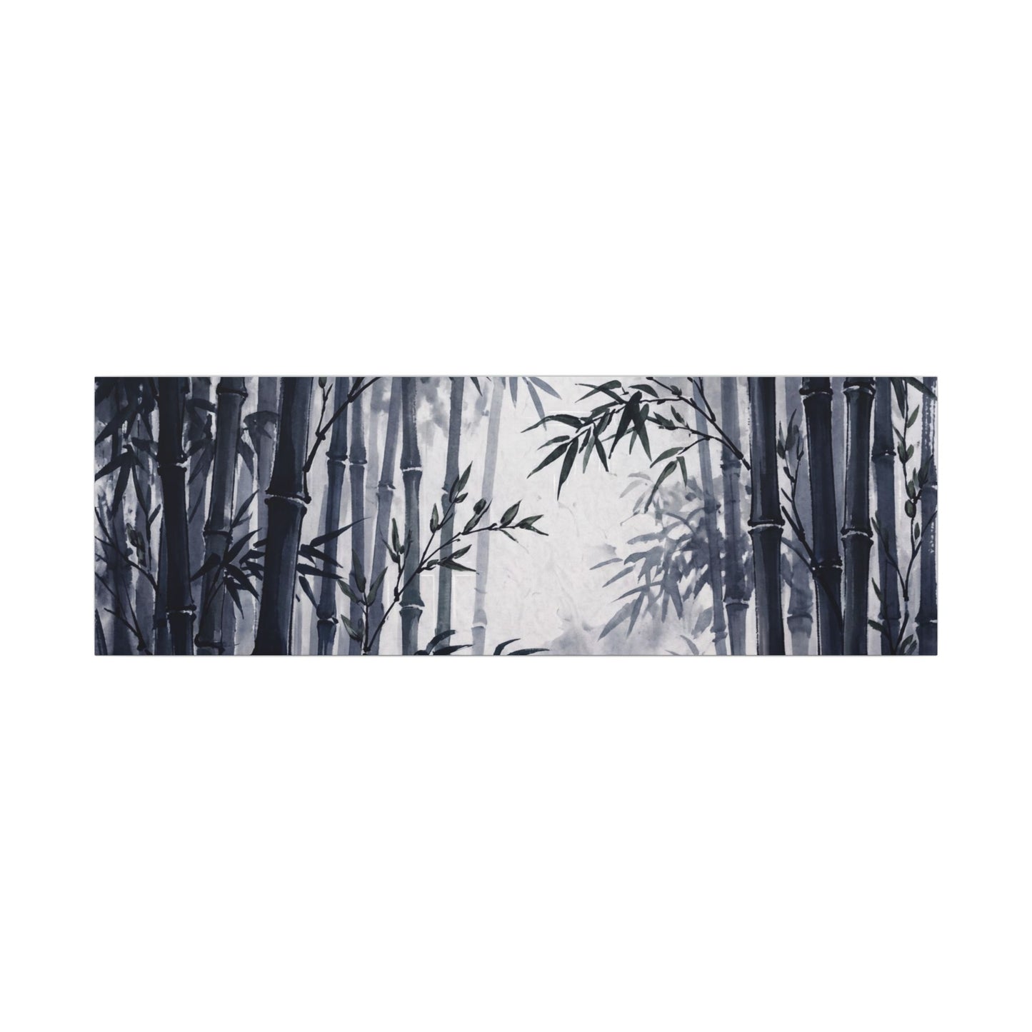 Tranquil Bamboo Grove Canvas Art - Sumi E Zen
