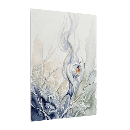 Earthy Incense Smoke Canvas Art - Watercolor Japandi