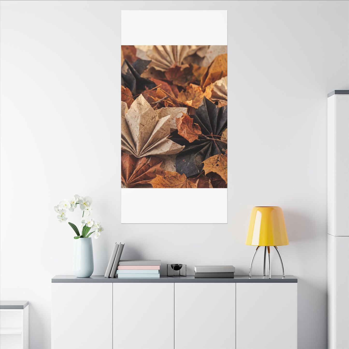 Paper Fold Texture Canvas Art | Elegant Japandi Art