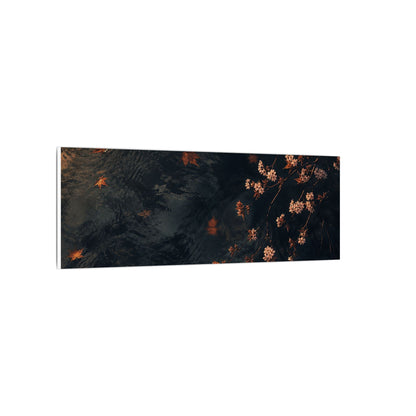 Golden Hour Cherry Blossom Canvas Art - Dark Japandi Kanso