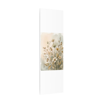 Summer Dried Flowers Watercolor Canvas Art | Elegant Decor