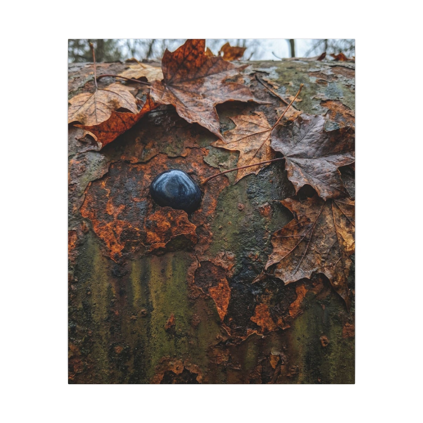 Datsuzoku Rust Patina Canvas Art - Dark Japandi Moody Minimal