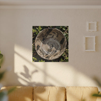 Elegant Ceramic Bowl Canvas Art - Japanese Pattern Japandi