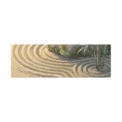 Rock Garden Winter Canvas Art | Zen Peaceful Design