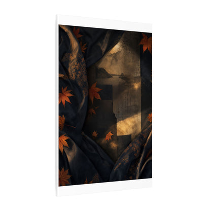 Autumn Silk Drape Shadow Zen Canvas Art | Bold Decor