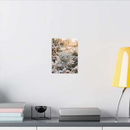 Japandi Ceramic Bowl in Golden Hour | Japanese Pattern Canvas Art