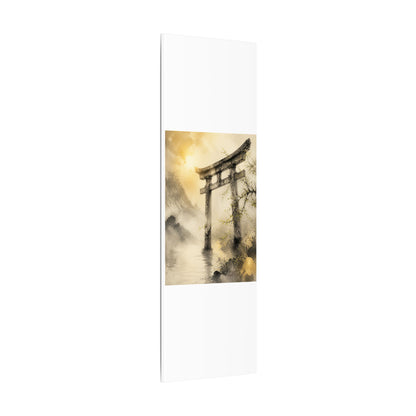 Spring Torii Gate Sumi E Canvas Art | Tranquil Decor