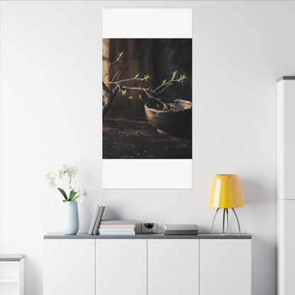 Spring Ceramic Bowl Moody Minimal Canvas Art | Sophisticated Decor