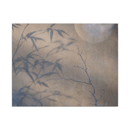 Shadow Play Canvas Art | Winter Japandi Japanese Pattern Art