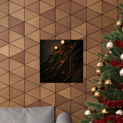 Candlelight Silk Drape Wall Art Print - Dark Japandi Datsuzoku