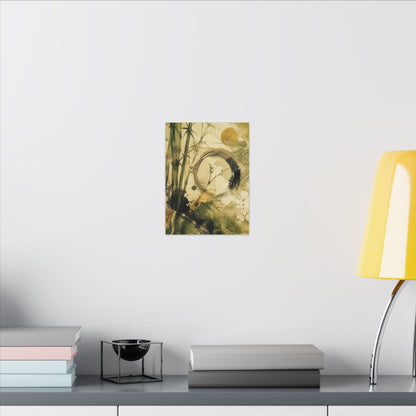Ink Brushstroke Sumi E Canvas Art | Calm Zen Art