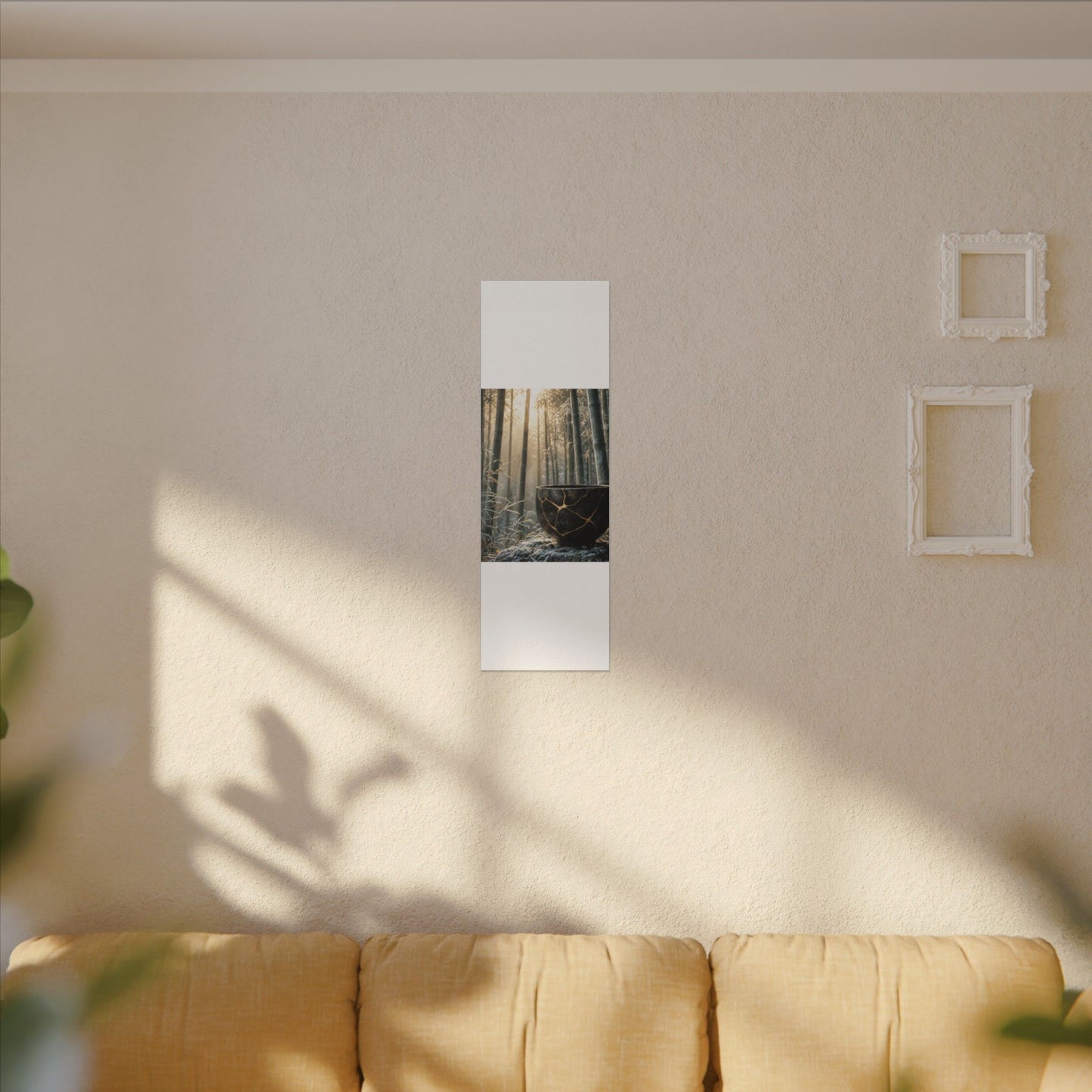 Fukinsei Bamboo Grove Canvas Art - Kintsugi Gold Repair