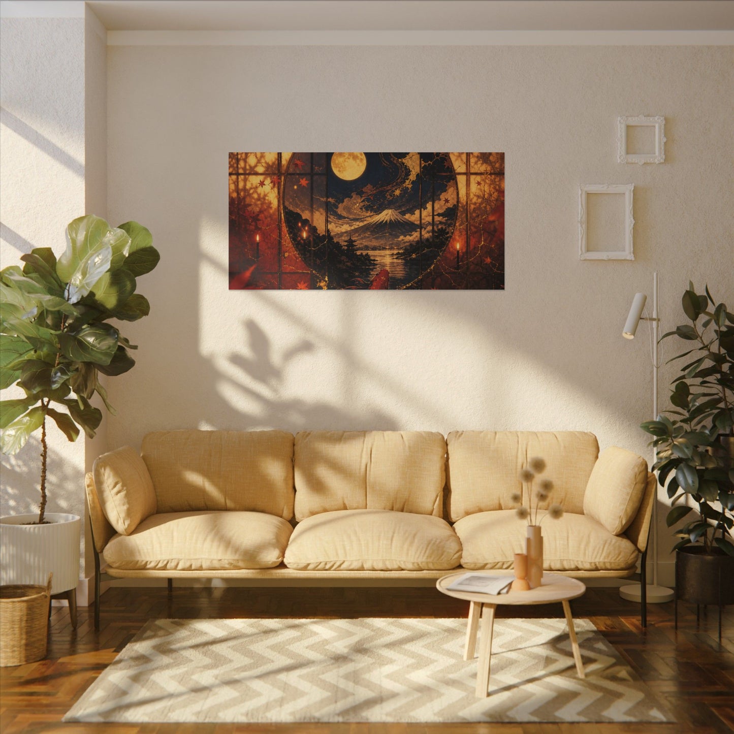 Beautiful Shoji Screen Canvas Art - Gold Vein Kintsugi