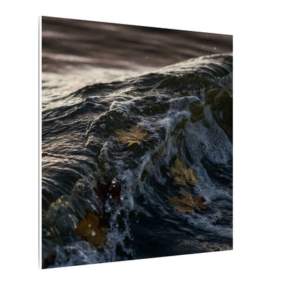 Dark Japandi Ocean Wave in Dawn | Moody Minimal Canvas Art