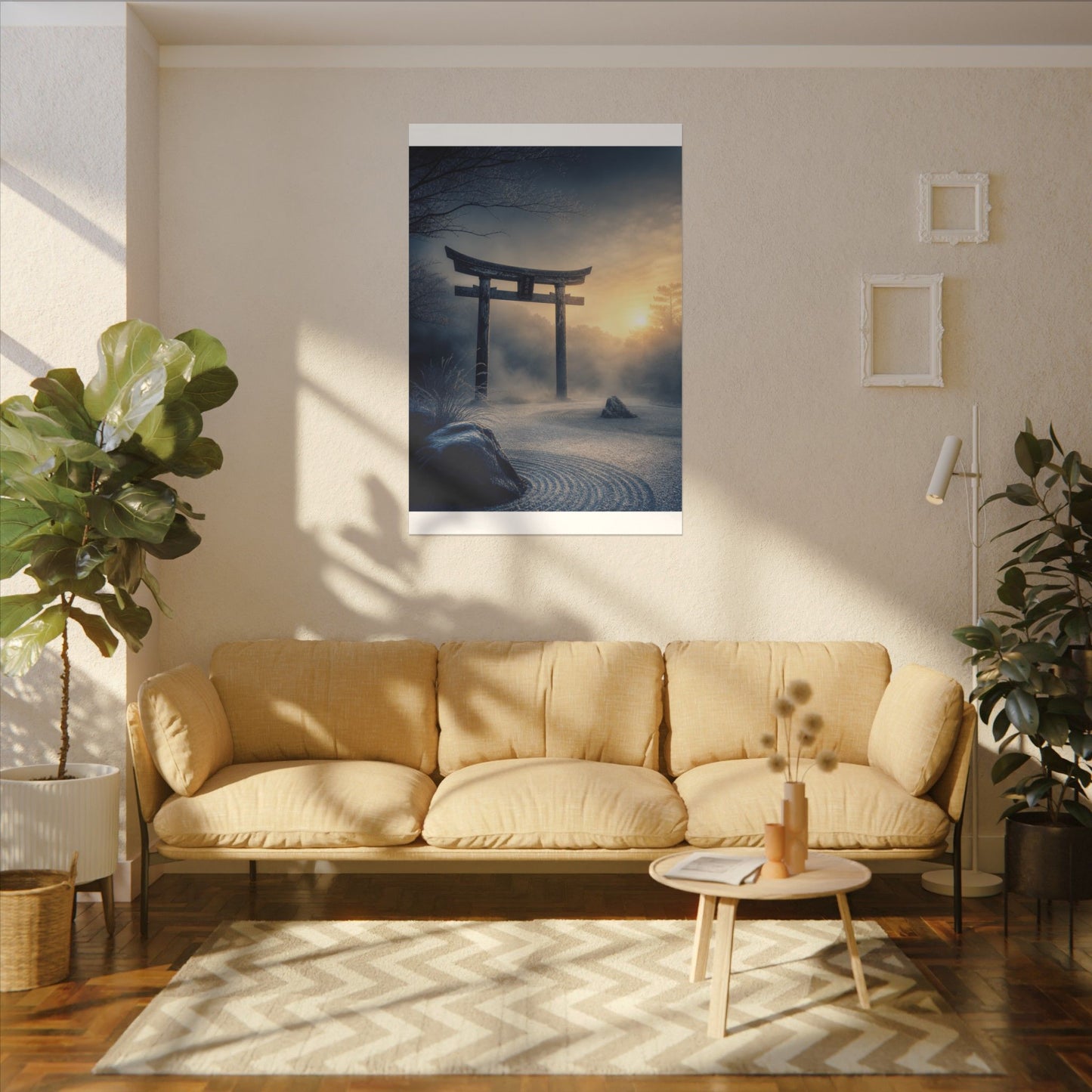Zen Torii Gate in Golden Hour | Karesansui Canvas Art