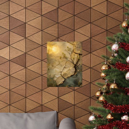 Cracked Earth Texture Wall Art Print | Earthy Japandi Art