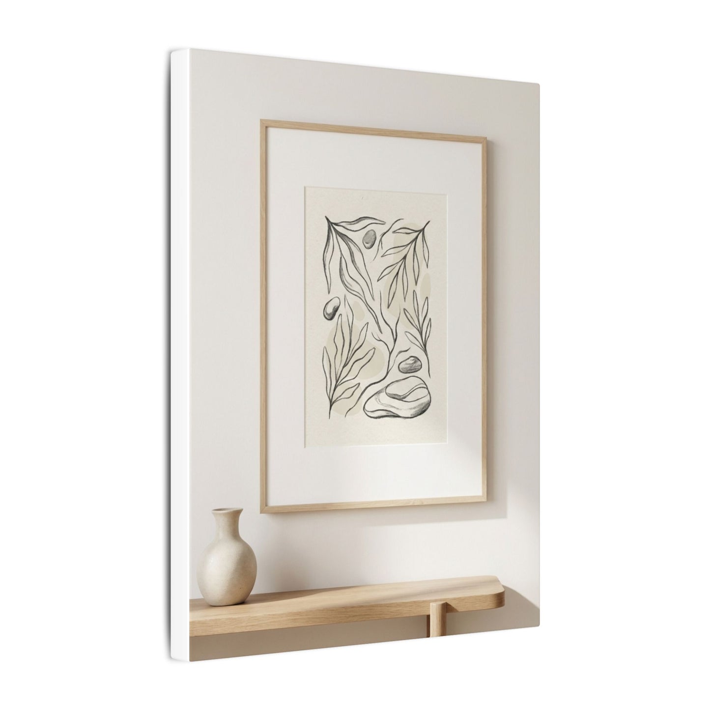 Japandi Charcoal Canvas Art