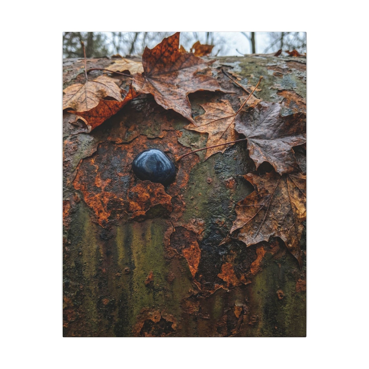 Datsuzoku Rust Patina Canvas Art - Dark Japandi Moody Minimal