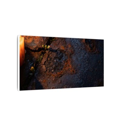 Candlelight Rust Patina Canvas Art - Dark Japandi Ma