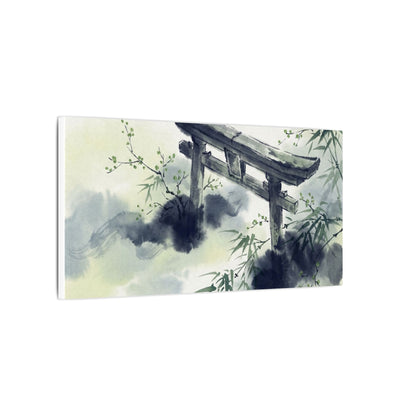 Torii Gate Sumi E Canvas Art | Serene Zen Art