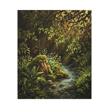 Golden Hour Silk Drape Canvas Art - Dark Japandi Datsuzoku