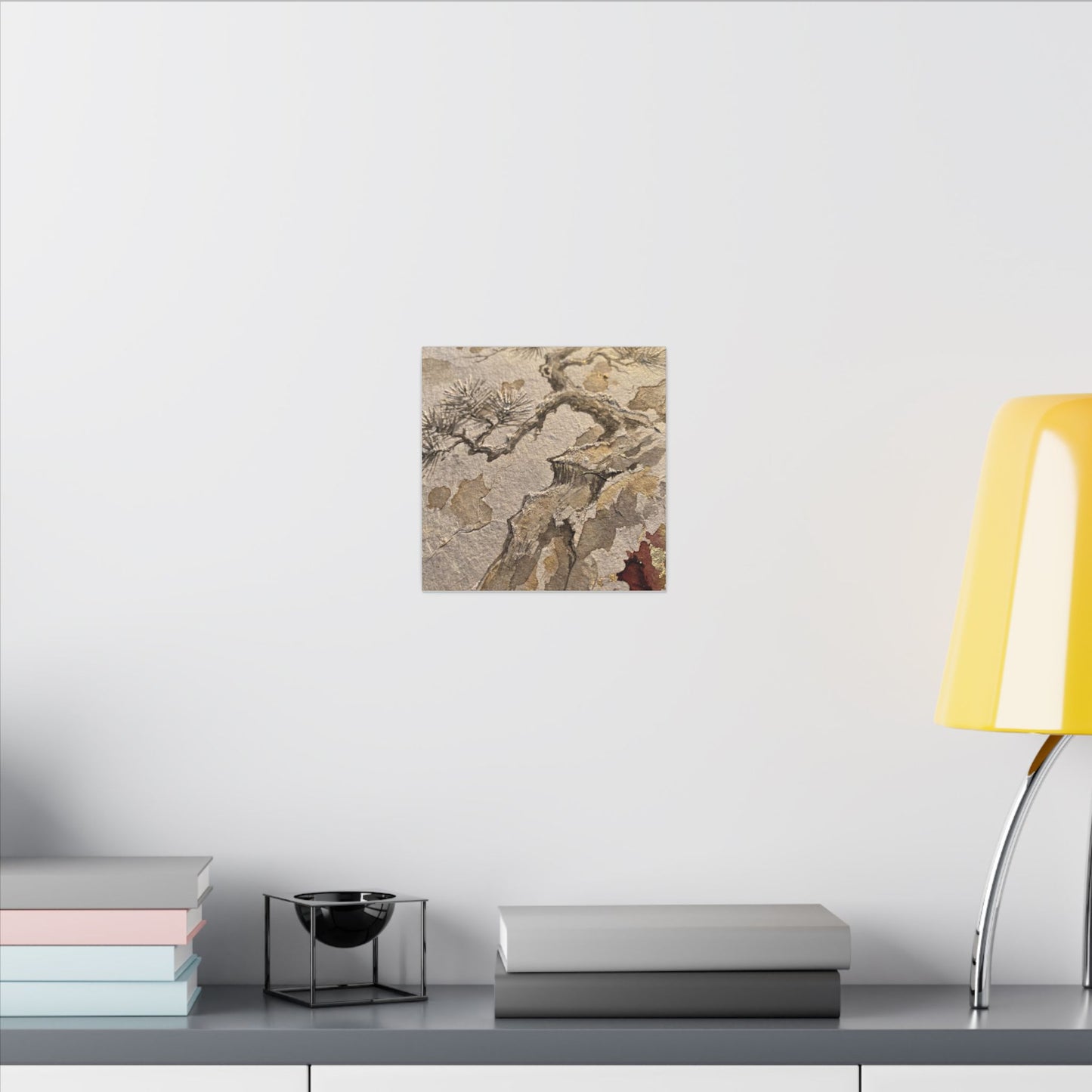 Pine Tree Canvas Art | Winter Japandi Japanese Pattern Art