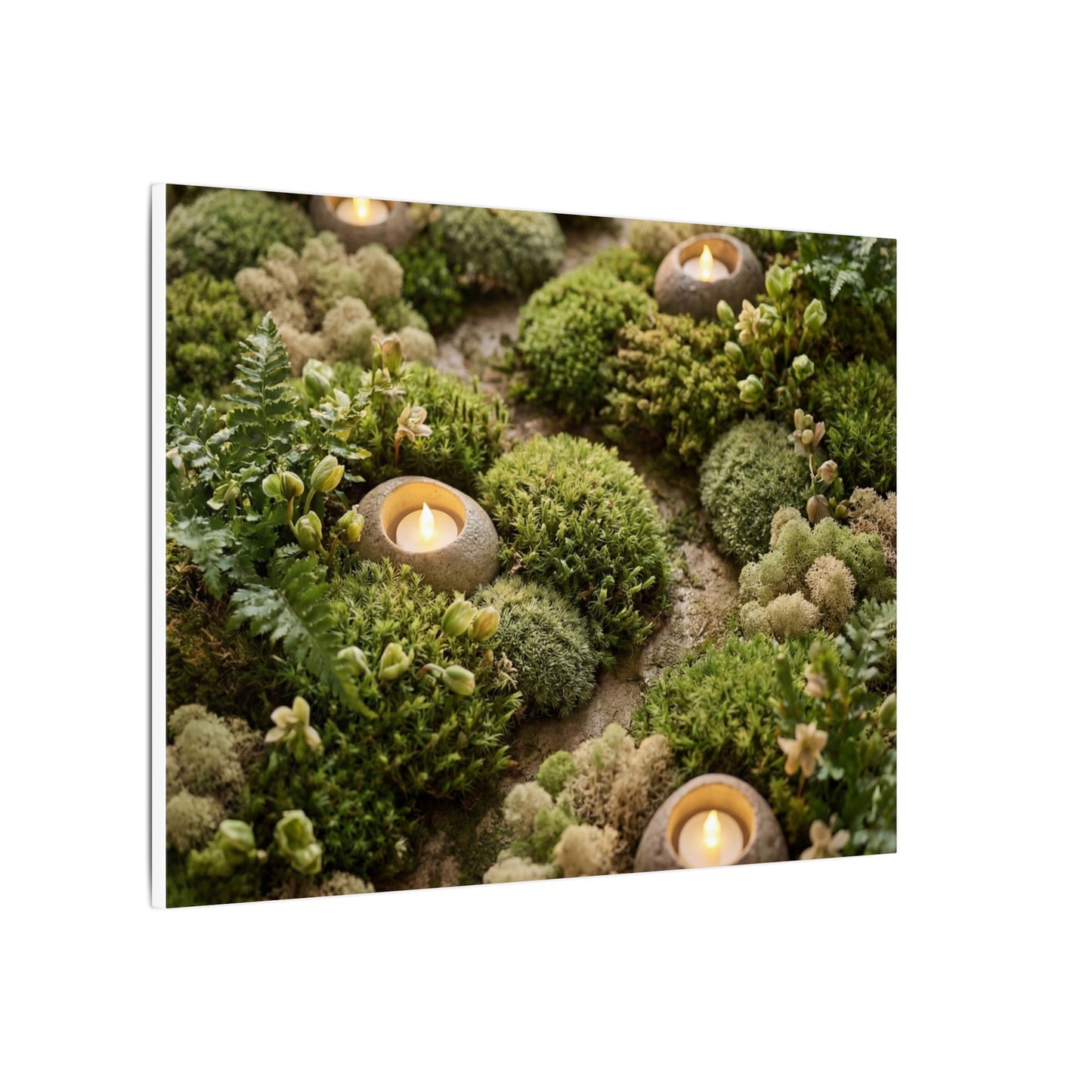 Moss Close Up Japanese Pattern Canvas Art | Neutral Japandi Art