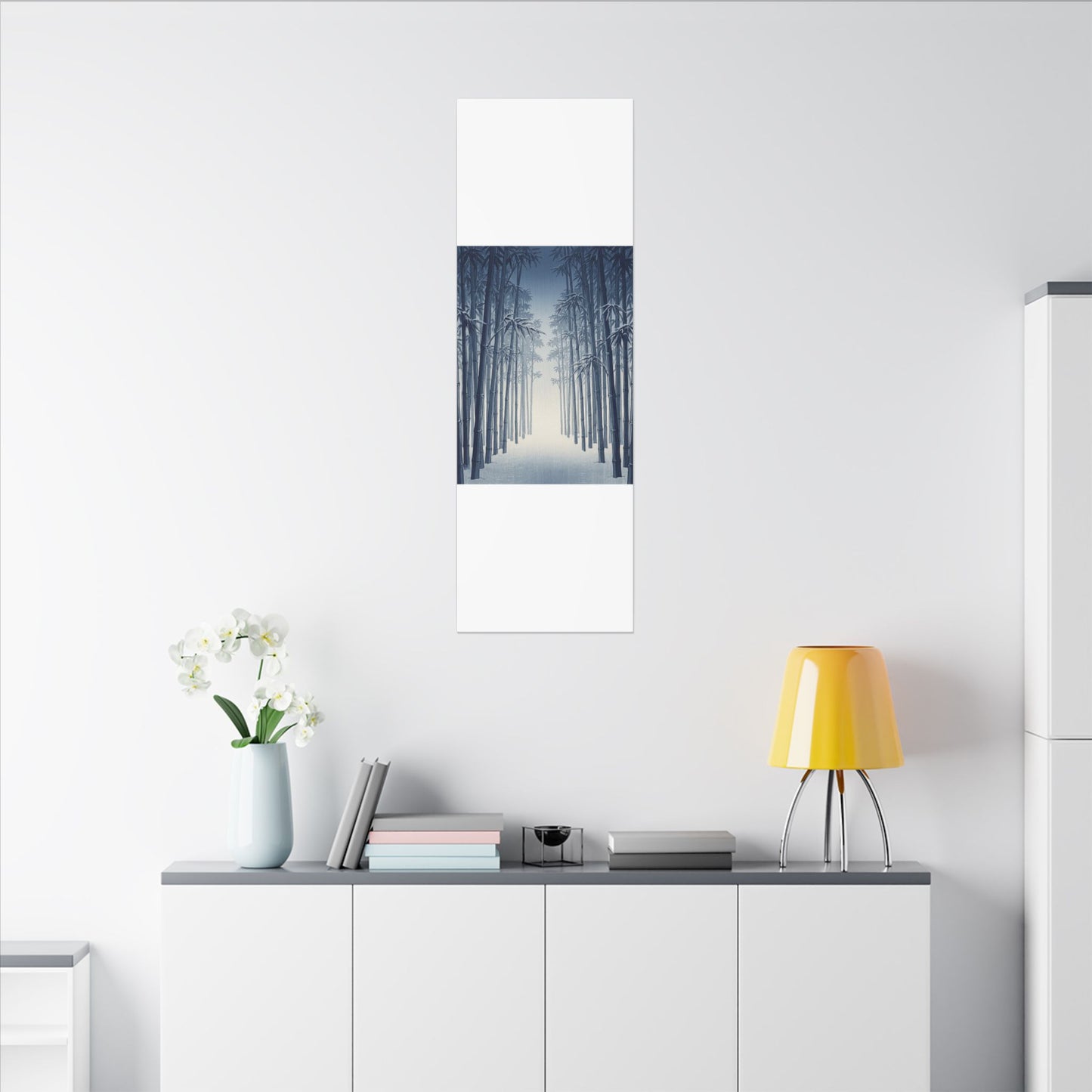 Bamboo Grove Canvas Art | Winter Zen Ukiyo E Inspired Art
