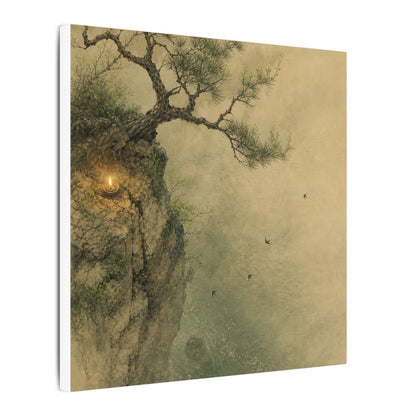 Spring Pine Tree Minimal Line Canvas Art | Earthy Decor