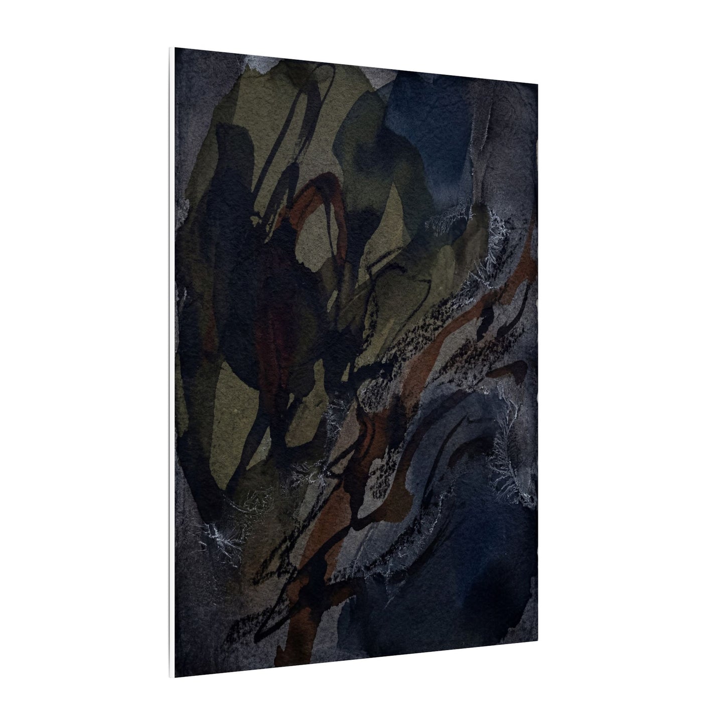 Shadow Play Winter Canvas Art | Dark Japandi Luxurious Design