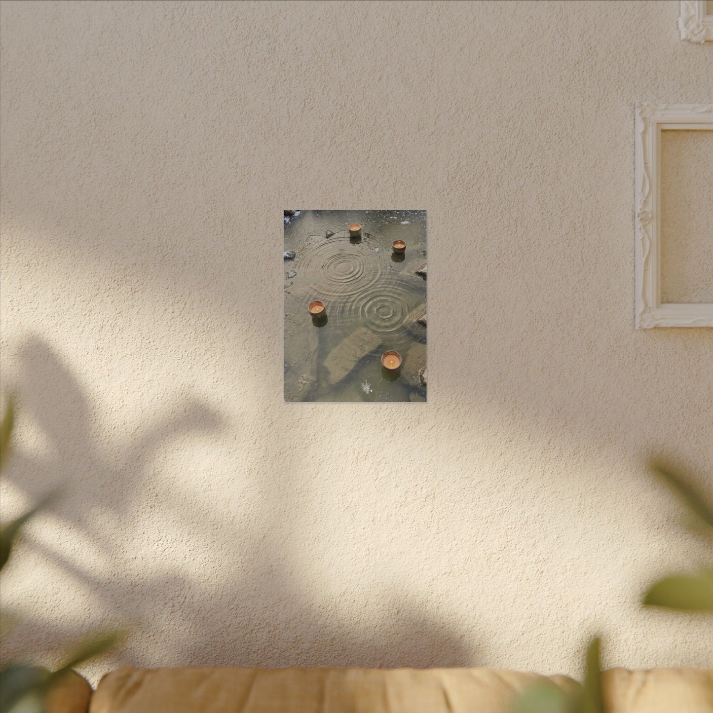 Water Ripple Canvas Art | Winter Japandi Japanese Pattern Art