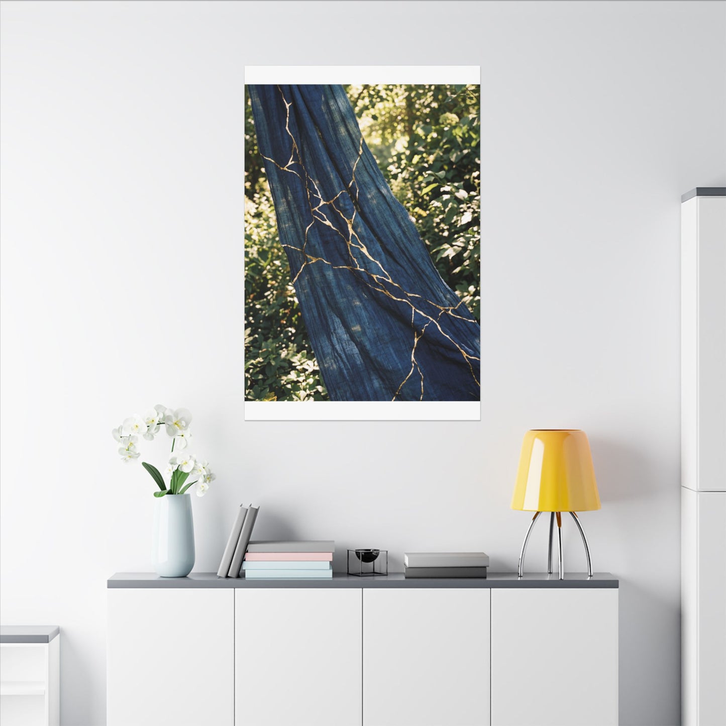 Resilient Silk Drape Canvas Art - Gold Repair Kintsugi