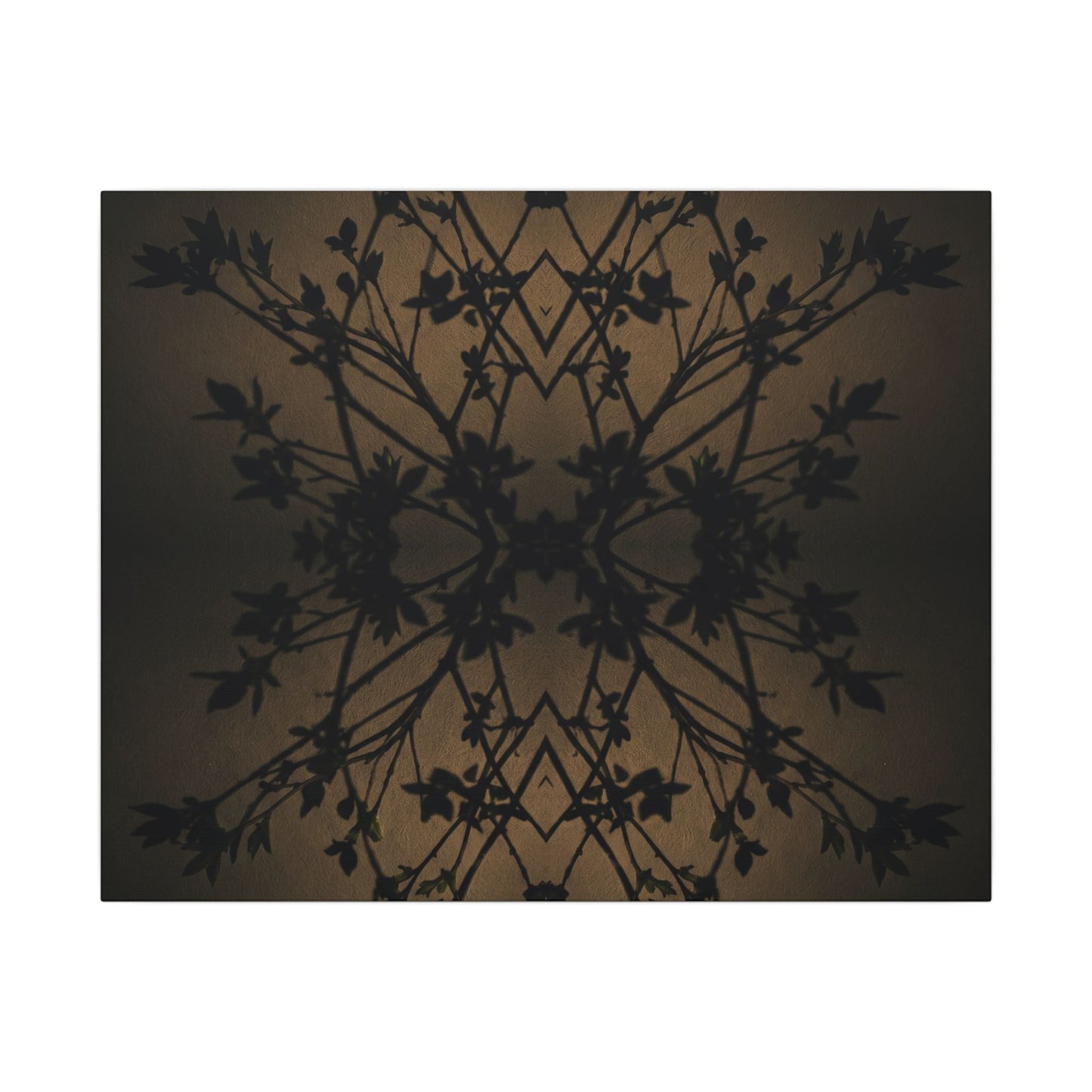 Golden Hour Shadow Play Canvas Art - Dark Japandi Seijaku
