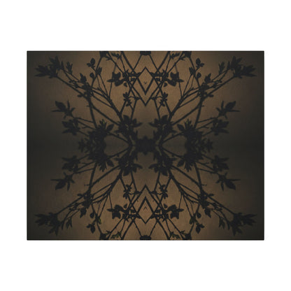 Golden Hour Shadow Play Canvas Art - Dark Japandi Seijaku