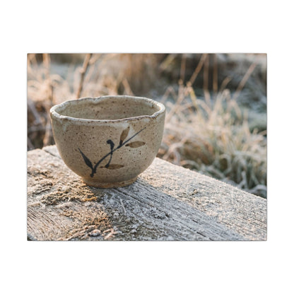 Golden Hour Ceramic Bowl Canvas Art - Japandi Ma Art Print