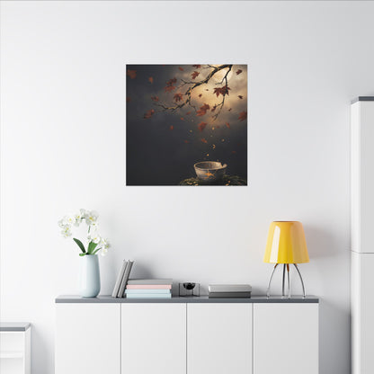 Moonlit Garden Gold Repair Canvas Art | Beautiful Kintsugi Art