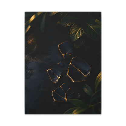 Summer Broken Pottery Moody Minimal Canvas Art | Atmospheric Decor