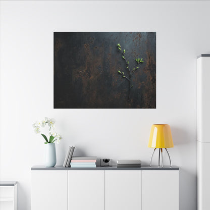 Rust Patina Moody Minimal Canvas Art | Moody Dark Japandi Art