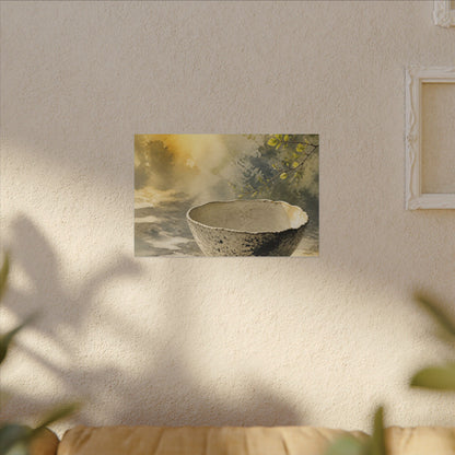 Cozy Ceramic Bowl Canvas Art - Watercolor Japandi