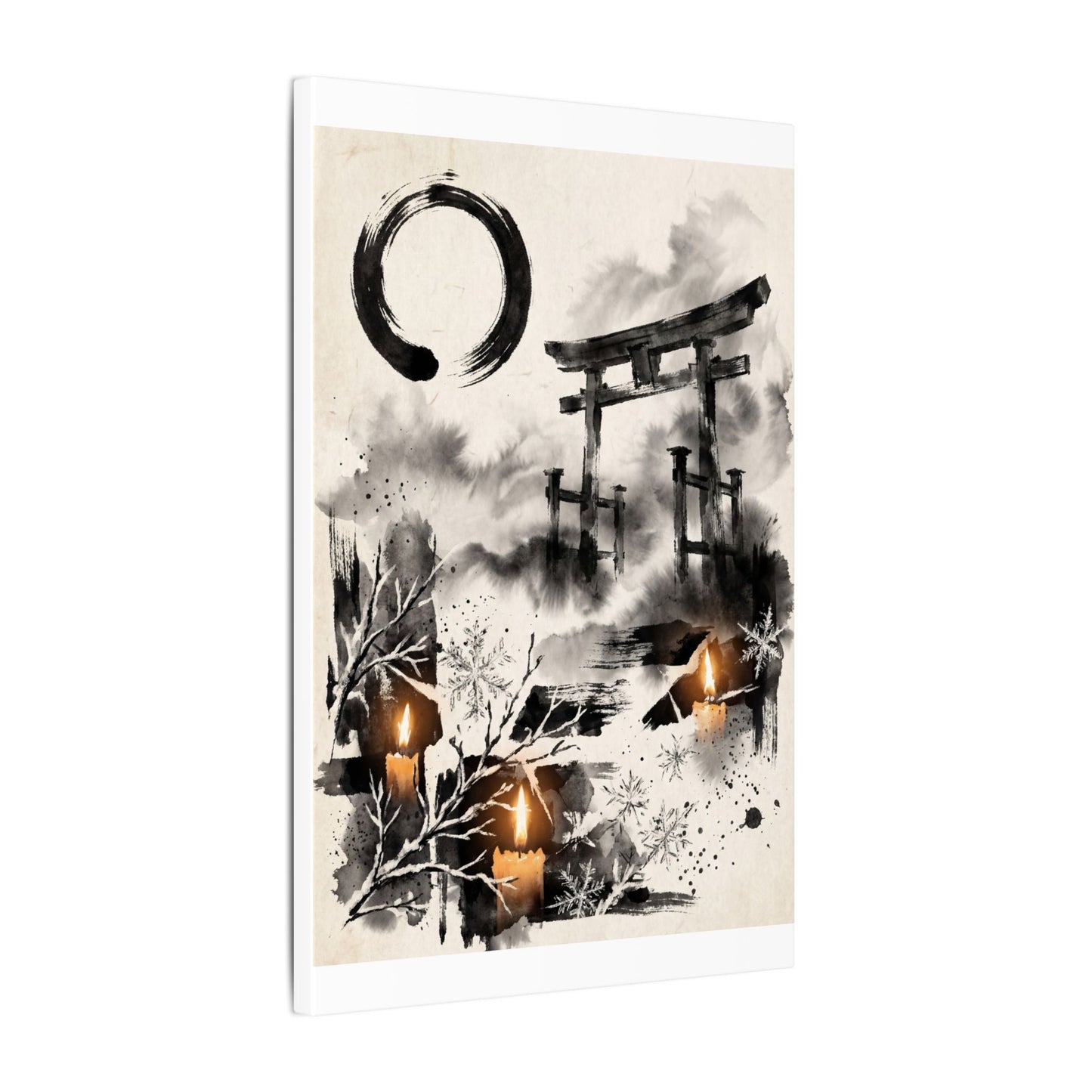 Candlelight Torii Gate Canvas Art - Zen Datsuzoku