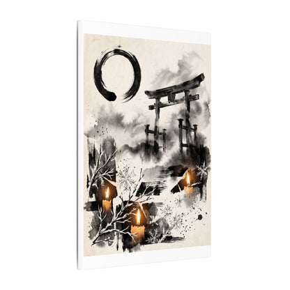 Candlelight Torii Gate Canvas Art - Zen Datsuzoku