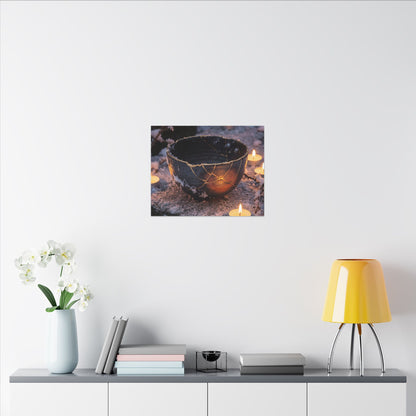 Ceramic Bowl Gold Repair Canvas Art | Beautiful Kintsugi Art